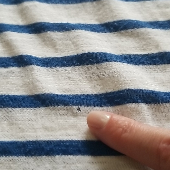 Anthropologie Embroidered Striped Shirt with Lace - Picture 7 of 9
